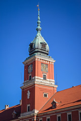Fototapeta premium Famous landmark in Warsaw, Poland - Royal Castle located on the Castle Square