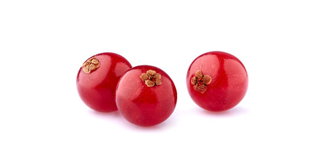 Red currant berries on White Background