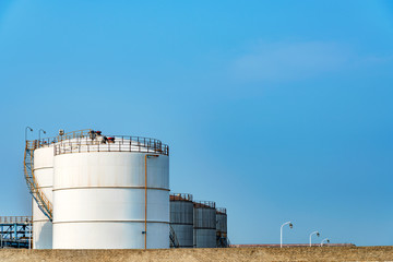 Chemical plant of refinery storage tanks