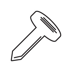 nail icon. Element of Constraction tools for mobile concept and web apps icon. Outline, thin line icon for website design and development, app development