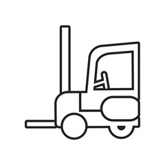 Forklift truck icon. Element of Constraction tools for mobile concept and web apps icon. Outline, thin line icon for website design and development, app development