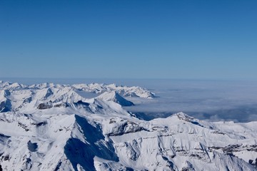 Europe's mountain top, over the clouds