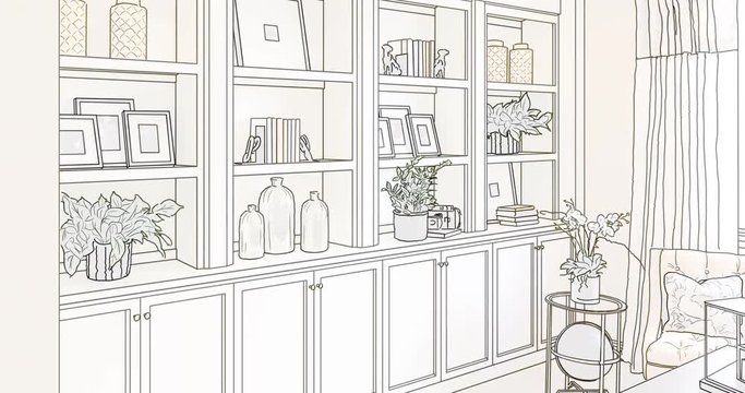 4k Custom Pergola Drawing Transitioning to Photograph.