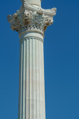 Fototapeta na wymiar Corinthian Column On Blue Sky