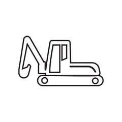 Fototapeta na wymiar crawler excavator icon. Element of Constraction tools for mobile concept and web apps icon. Outline, thin line icon for website design and development, app development
