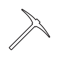 Pickaxe icon. Element of Constraction tools for mobile concept and web apps icon. Outline, thin line icon for website design and development, app development