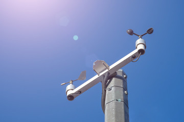 Automatic weather station, anemometer and wind vane.