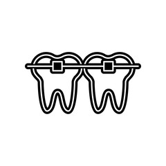 tooth braces icon. Element of Dantist for mobile concept and web apps icon. Glyph, flat icon for website design and development, app development