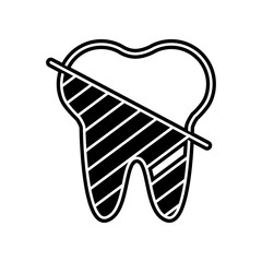 tooth icon. Element of Dantist for mobile concept and web apps icon. Glyph, flat icon for website design and development, app development