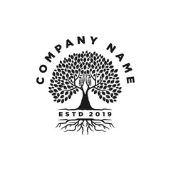 Root Of The Tree Logo Design Inspiration