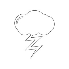 Lightning icon. Element of Desister for mobile concept and web apps icon. Outline, thin line icon for website design and development, app development