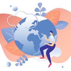 Earth Day Celebration Flat Vector Illustration