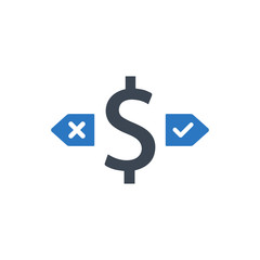 Financial decision making icon