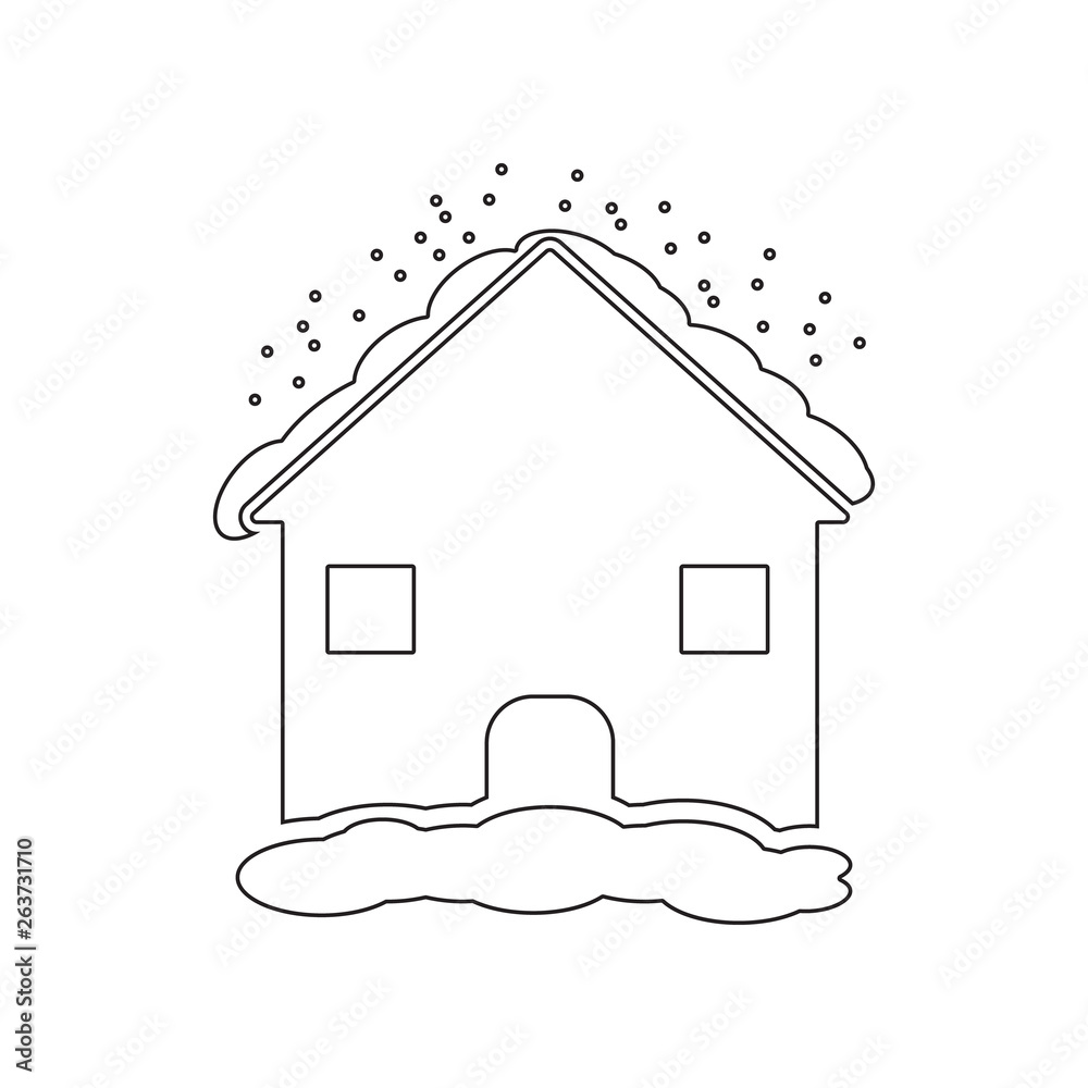 Poster lightning under house icon. element of desister for mobile concept and web apps icon. outline, thin 