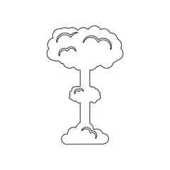 Nuclear Explosion Icon. Set of natural disasters icon. Element of Desister for mobile concept and web apps icon. Outline, thin line icon for website design and development, app