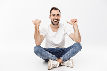 Full length of a cheerful young man