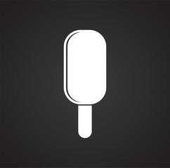 Ice cream icon on background for graphic and web design. Simple vector sign. Internet concept symbol for website button or mobile app.