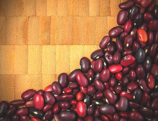 bean on cork background