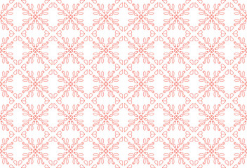 red vector ornament on a white background for embroidery