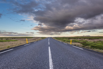 So called Rin Road in north part of Iceland- main road in the country