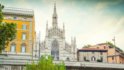 Obraz premium 16957_A_white_chapel_on_the_side_of_the_river_in_Rome_Italy.jpg