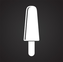 Ice cream icon on background for graphic and web design. Simple vector sign. Internet concept symbol for website button or mobile app.