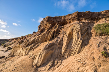 Fototapeta na wymiar Kliff bei Hedehusum auf der Nordseeinsel föhr