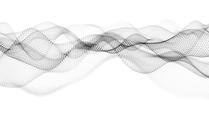 Music abstract background. Equalizer for music, showing sound waves with musical waves, background equalizer. 3d rendering.