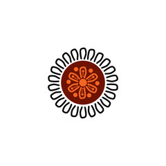 Aboriginal art icon design template