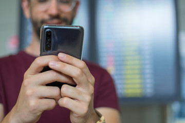 close-up of mobile phone