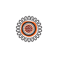 Aboriginal art icon design template