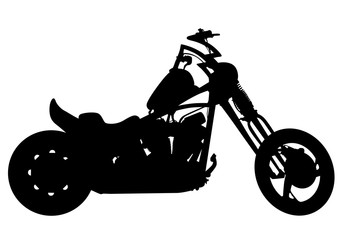 Fototapeta premium Old big bike on white background