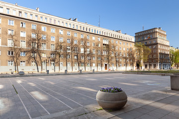 Krakow, The old communist architecture of working-class district of the city of Nowa Huta