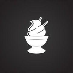 Ice cream icon on background for graphic and web design. Simple vector sign. Internet concept symbol for website button or mobile app.