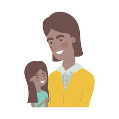father with daughter avatar character