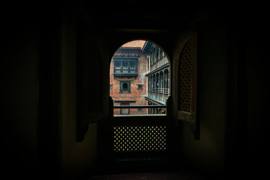 Courtyard of the 55 Window Palace in Bhaktapur, Nepal