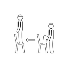 fitness, step up, chair outline icon. Element of fitness illustration. Signs and symbols icon can be used for web, logo, mobile app, UI, UX