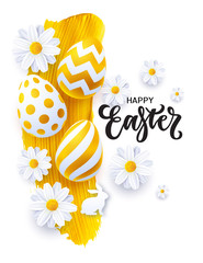 Happy Easter vector banner design, eps 10 file.