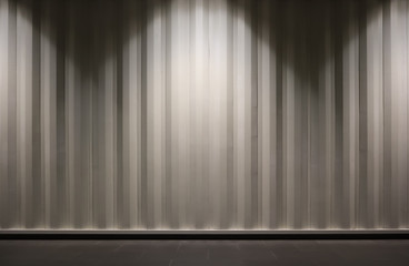 container wall with light