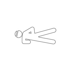 fitness, leg, plank outline icon. Element of fitness illustration. Signs and symbols icon can be used for web, logo, mobile app, UI, UX
