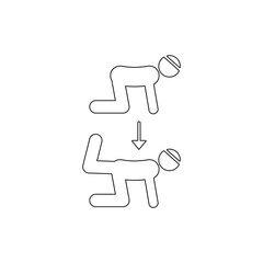 fitness, kick, position outline icon. Element of fitness illustration. Signs and symbols icon can be used for web, logo, mobile app, UI, UX