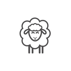 Sheep icon. Animal head. Silhouette icon sheep. Farm sign. Graph symbol for your web site design, logo, app, UI. Ewes.
