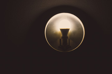 isolated old bulb light