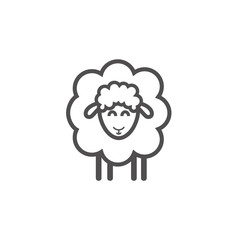 Sheep icon. Animal head. Silhouette icon sheep. Farm sign. Graph symbol for your web site design, logo, app, UI. Ewes.