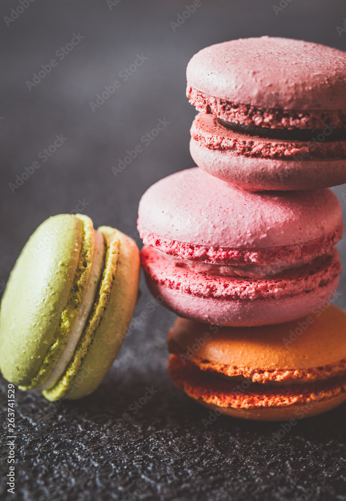 Wall mural colorful macarons