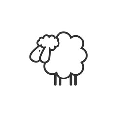 Sheep icon. Animal head. Silhouette icon sheep. Farm sign. Graph symbol for your web site design, logo, app, UI. Ewes.