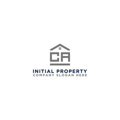 Logo template vector Design, property, real estate with initials CA - Vector
