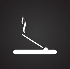 Yoga related icon on background for graphic and web design. Simple vector sign. Internet concept symbol for website button or mobile app.