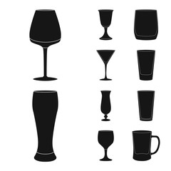 Vector illustration of texture and volume sign. Set of texture and container stock symbol for web.