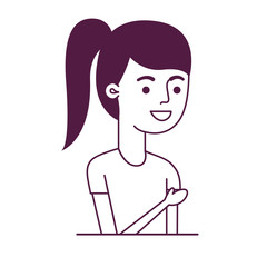 young woman avatar character